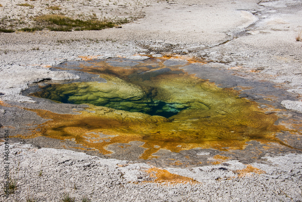 Chromatic Spring, Upper Geyser Basin, Yellowstone National Park, Wyoming, USA Chromatic Spring, Upper Geyser Basin, Yellowstone National Park, Wyoming, USA