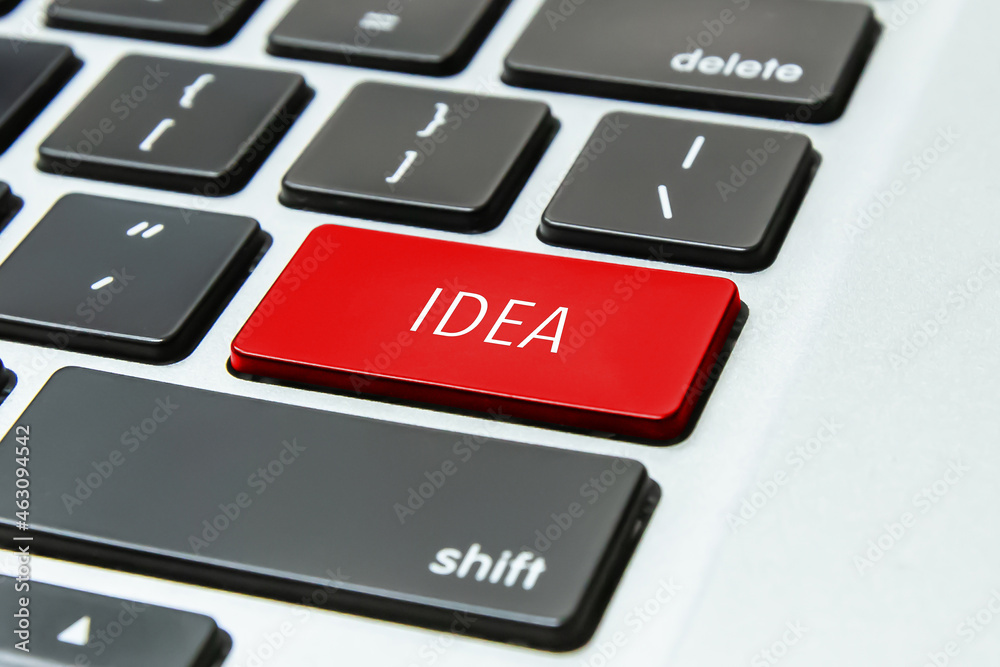 Fototapeta premium “Idea” word on Computer Keyboard Button