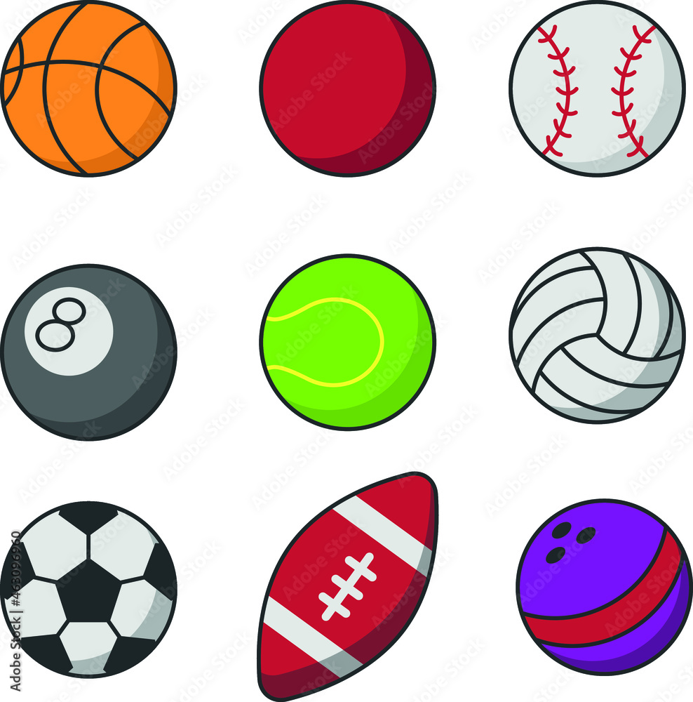 Fototapeta premium a set of sports balls