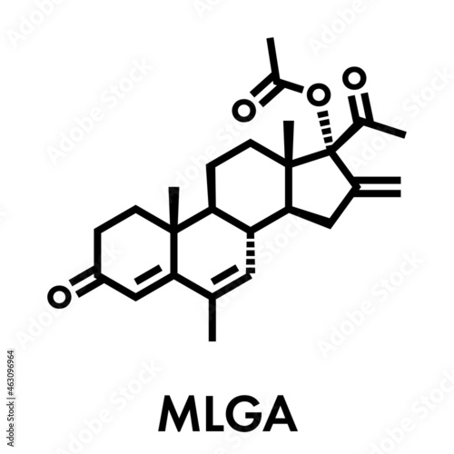Melengestrol acetate (MGA) cattle growth promoter Skeletal formula.