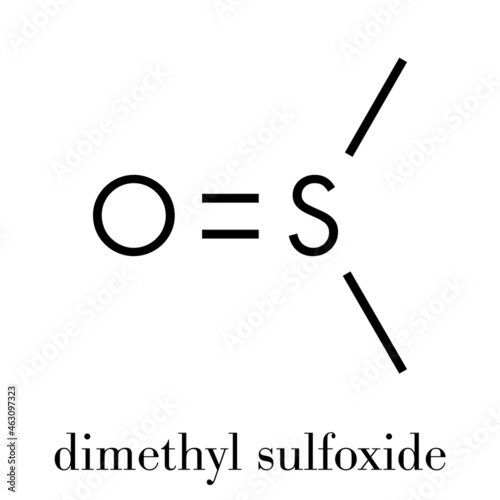Dimethyl sulfoxide (DMSO solvent molecule). Skeletal formula.
