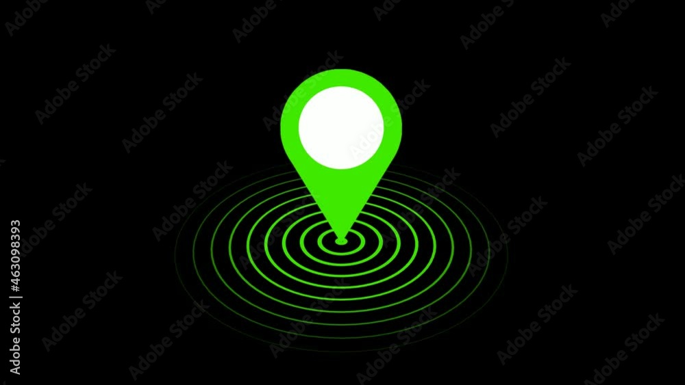 Green color location tracking animated on black background, GPS location tracker animated, Location tracking animation Green color location tracking animated on black background, GPS location tracker animated, Location tracking animation