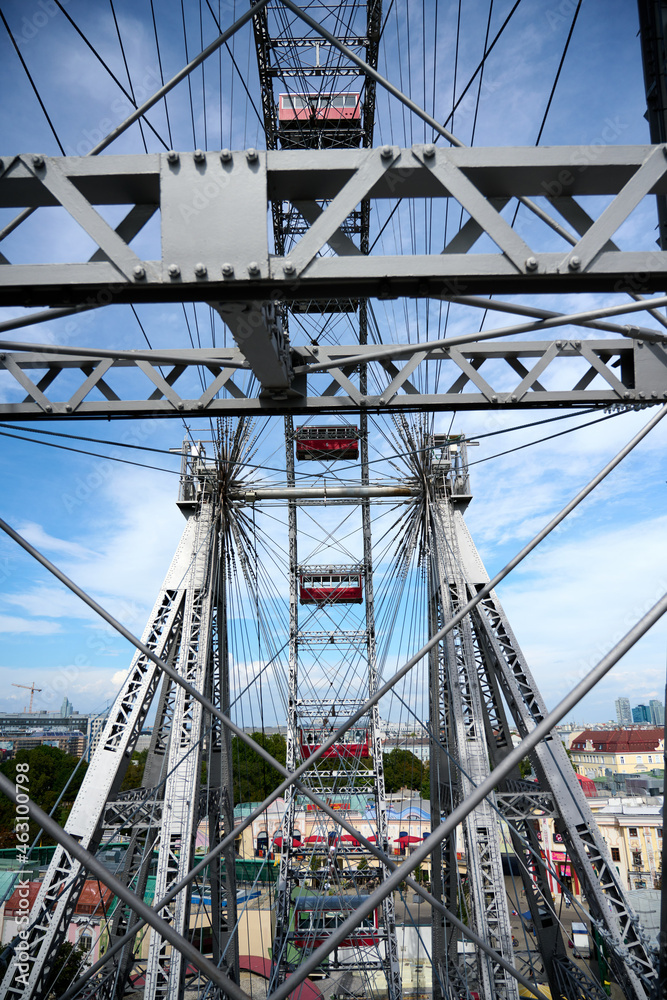 Struts in the Ferris wheel of the Prater, Vienna Struts in the Ferris wheel of the Prater, Vienna