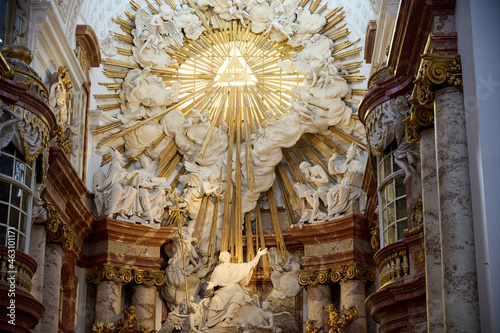 Photography View towards the altar of the karlskirche in Vienna