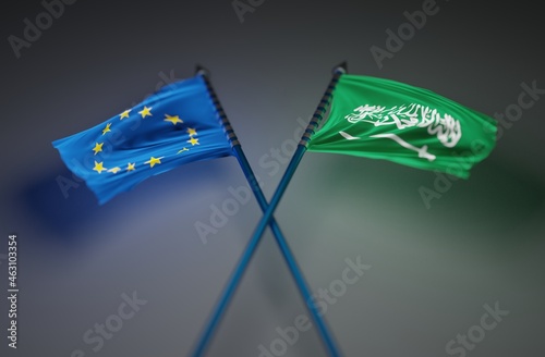 Abstract Saudi Arabia Flag 3D Rendering (3D Artwork)