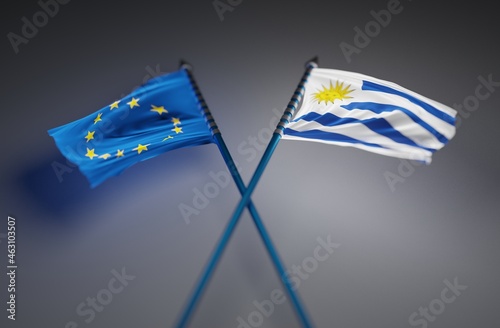 Abstract Uruguay Flag 3D Rendering (3D Artwork)