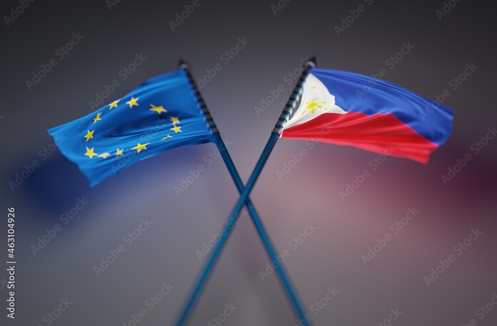 Abstract Philippines Flag 3D Rendering (3D Artwork) Stock Illustration ...