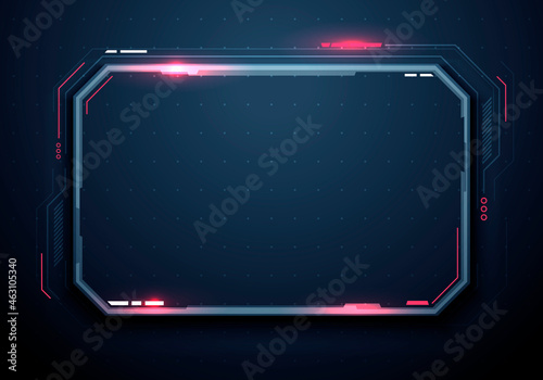 Vector Illustration Futuristic Cyber HUD Background