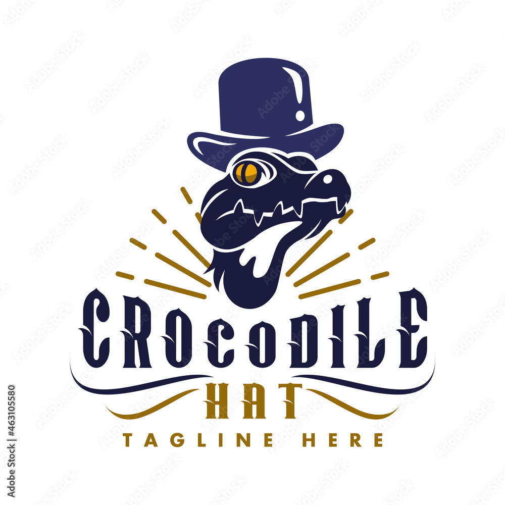 Logo Blue Crocodile Hat 