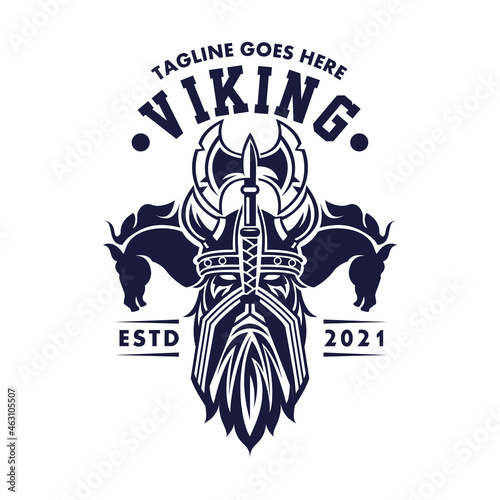  Logo The Men Vikings Two Horse 