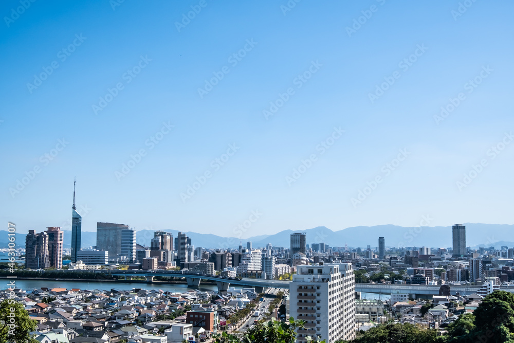 福岡市内を見渡す眺望