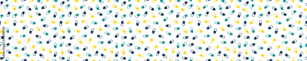 Seamless pattern with colorful pills Seamless pattern with colorful pills