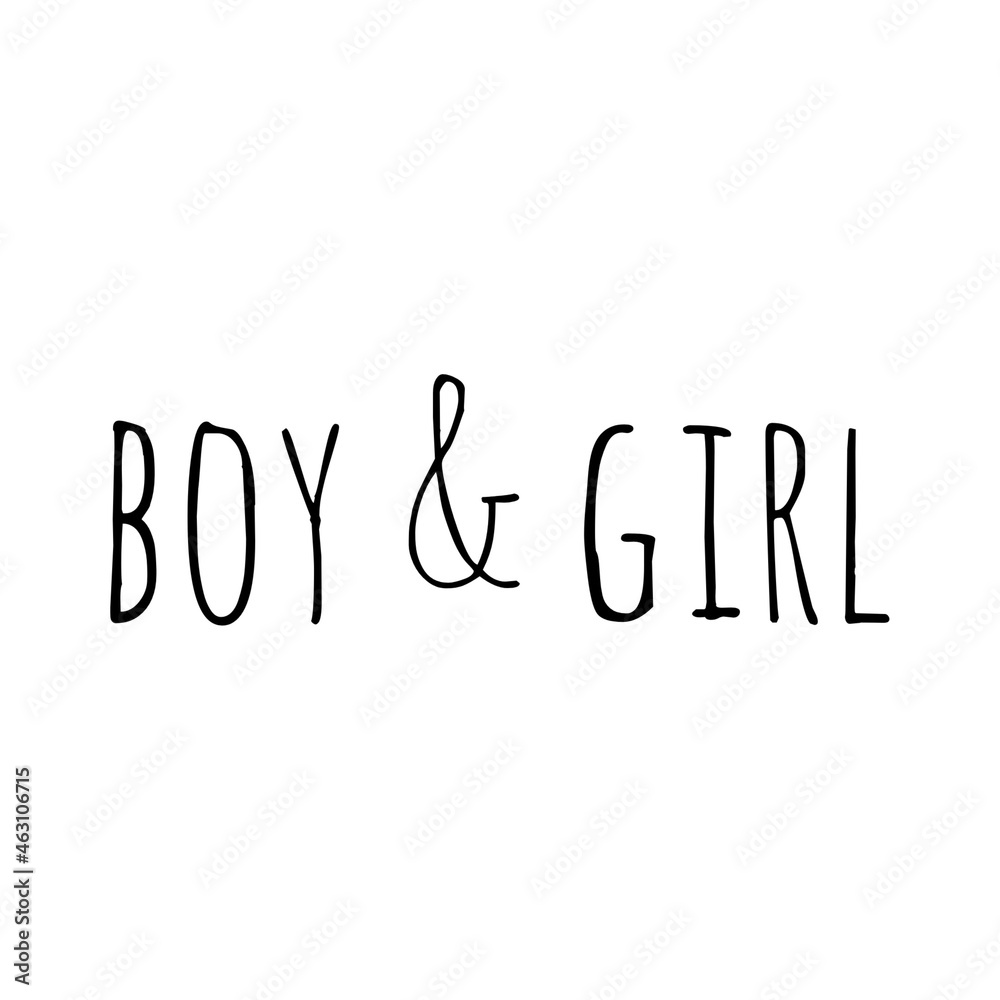 ''Boy and girl'' Quote Illustration