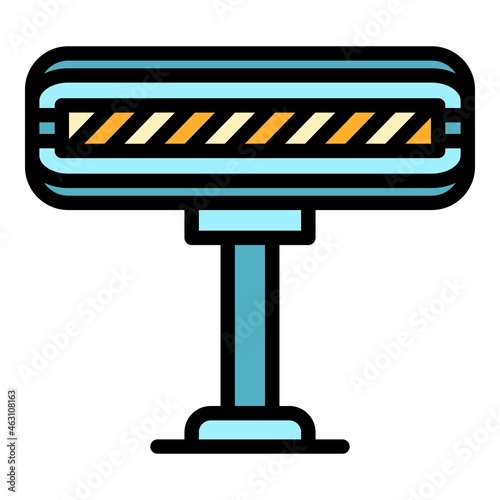 Disinfection lamp icon. Outline disinfection lamp vector icon color flat isolated