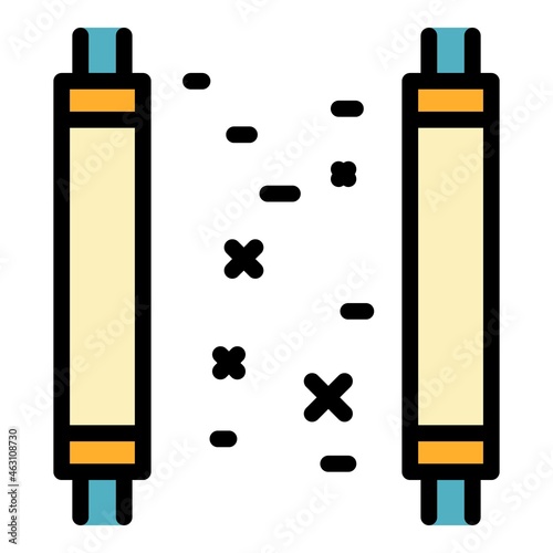 Sterilizer lamp icon. Outline sterilizer lamp vector icon color flat isolated