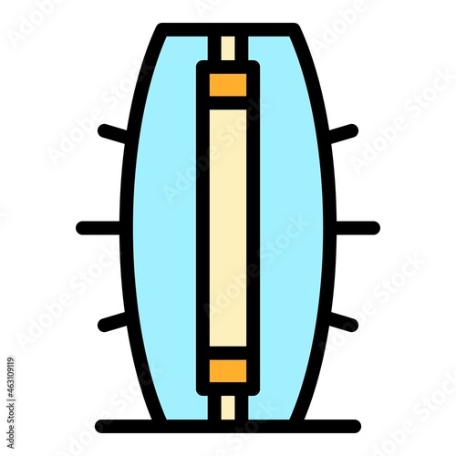Antibacterial lamp icon. Outline antibacterial lamp vector icon color flat isolated