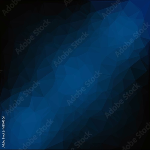 Dark Blue Poster Poligonal Background, Vector Illustration..