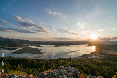 sunset in the mountains