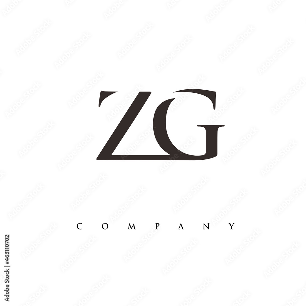 initial ZG logo design vector initial ZG logo design vector