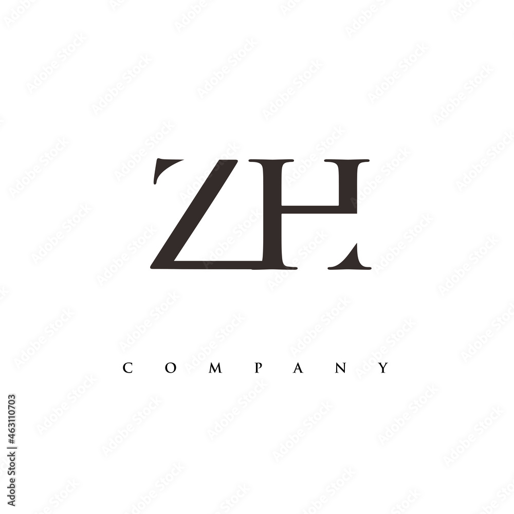 initial ZH logo design vector initial ZH logo design vector