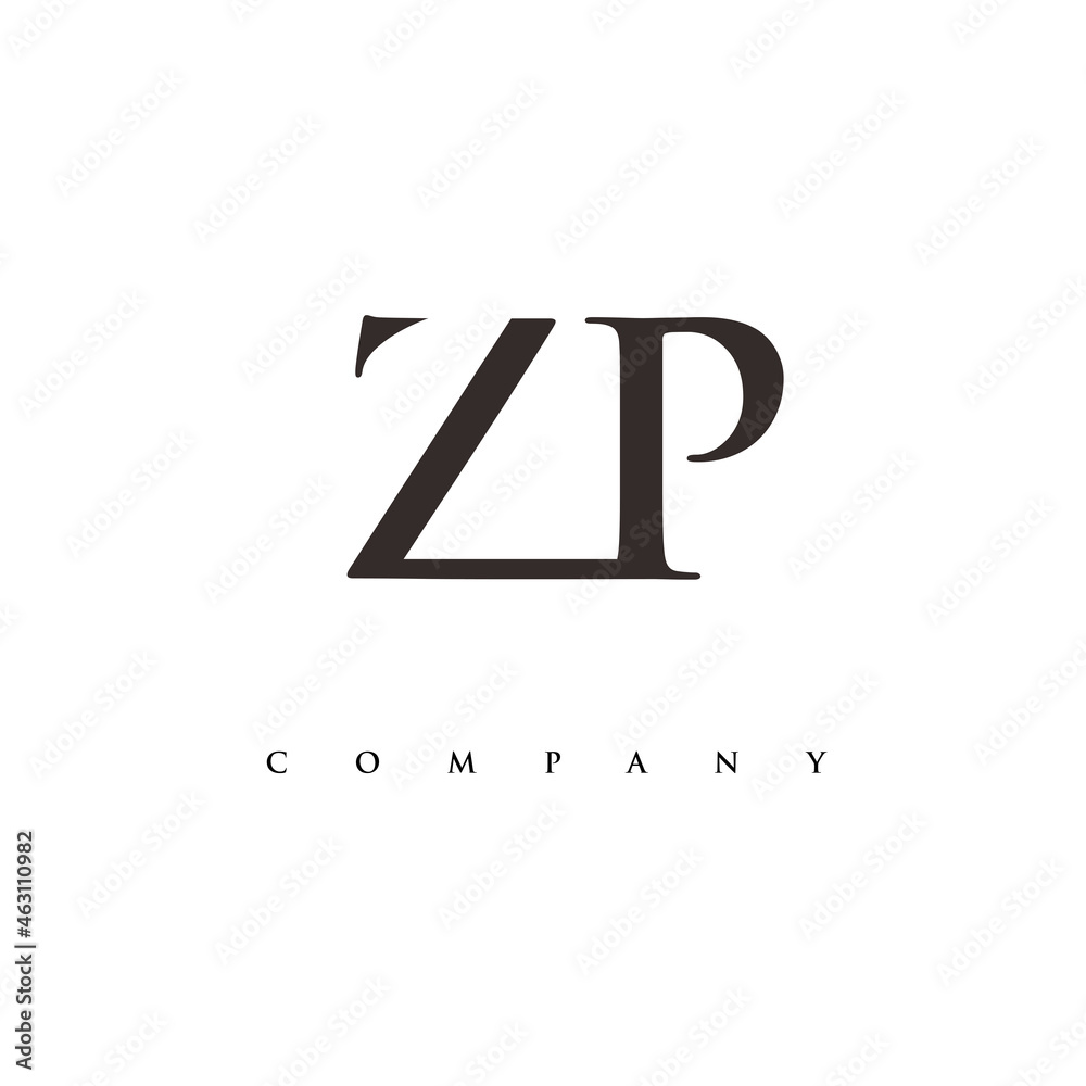 Obraz premium initial ZP logo design vector