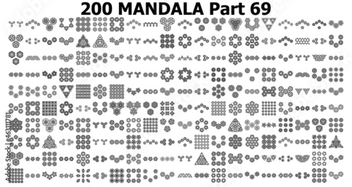 various mandala collections 200 Ethnic Mandala line pattern set Doodles freehand