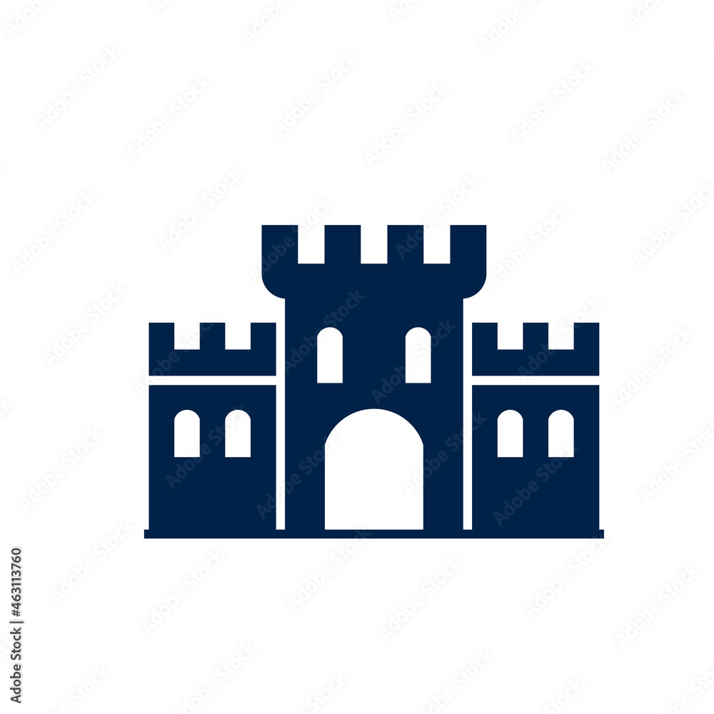Castle Tower icon, logo isolated on white background. Castle Tower icon, logo isolated on white background.