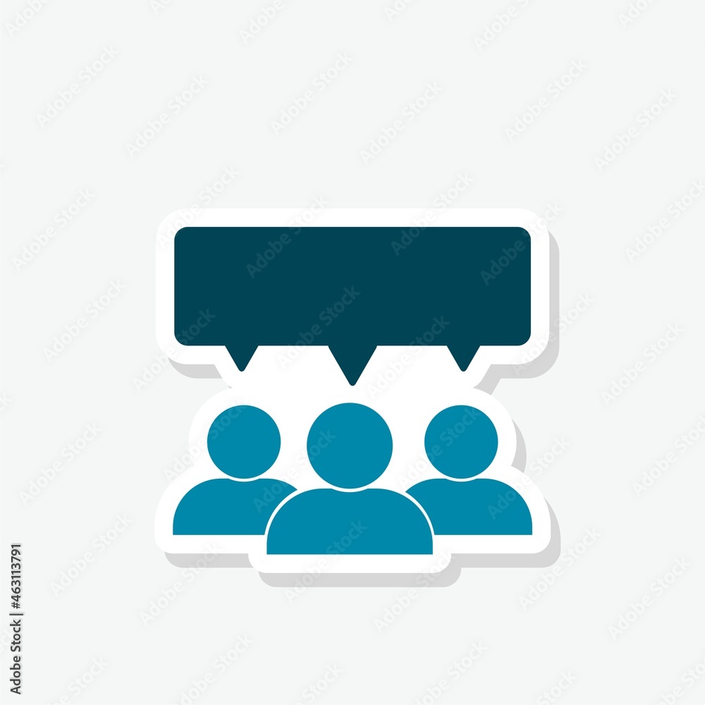 Conversation icon sticker isolated on white background