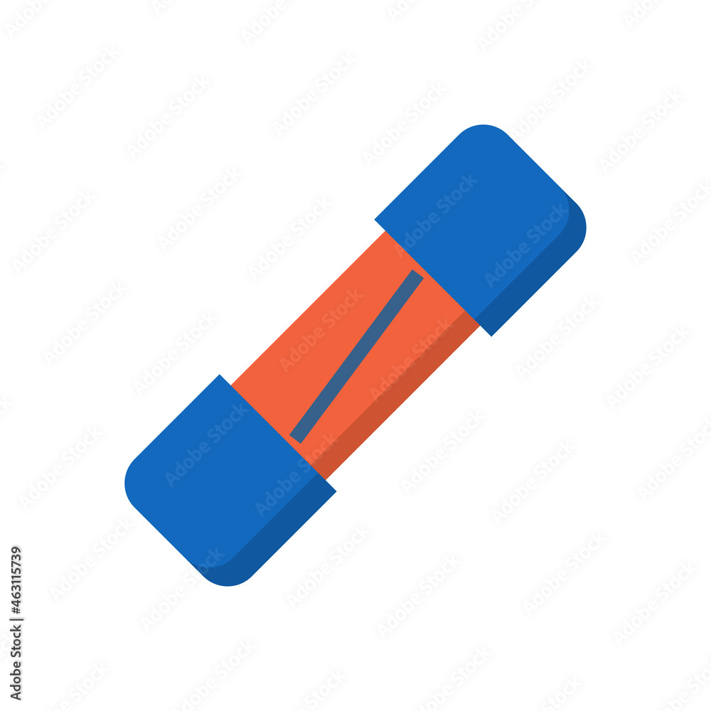 Vector flat icon of electronic fuse icon Vector flat icon of electronic fuse icon
