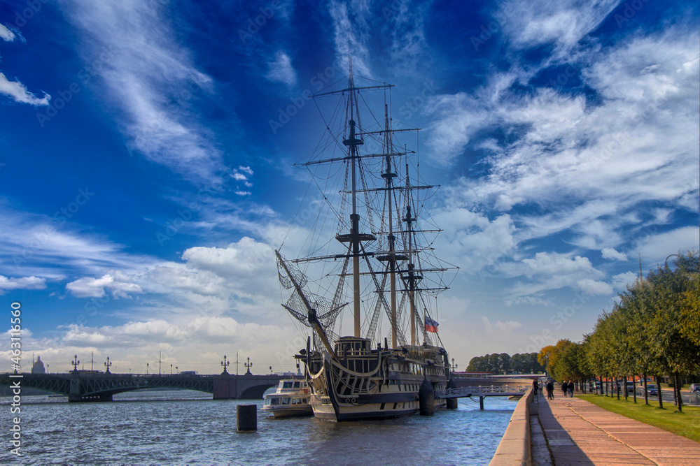View of the Grace frigate in St. Petersburg
