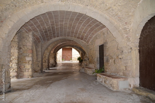 Monells, España. Pueblo con origen medieval de la provincia de Girona. photo