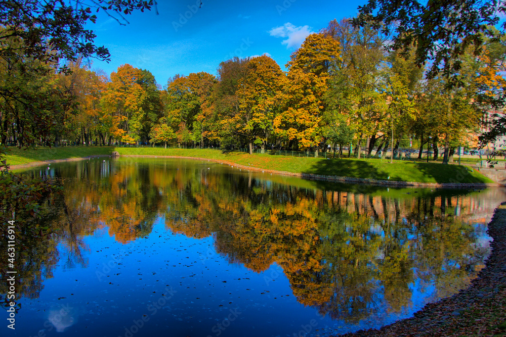 Autumn landscape in the Mikhailovsky Garden in St. Petersburg Autumn landscape in the Mikhailovsky Garden in St. Petersburg