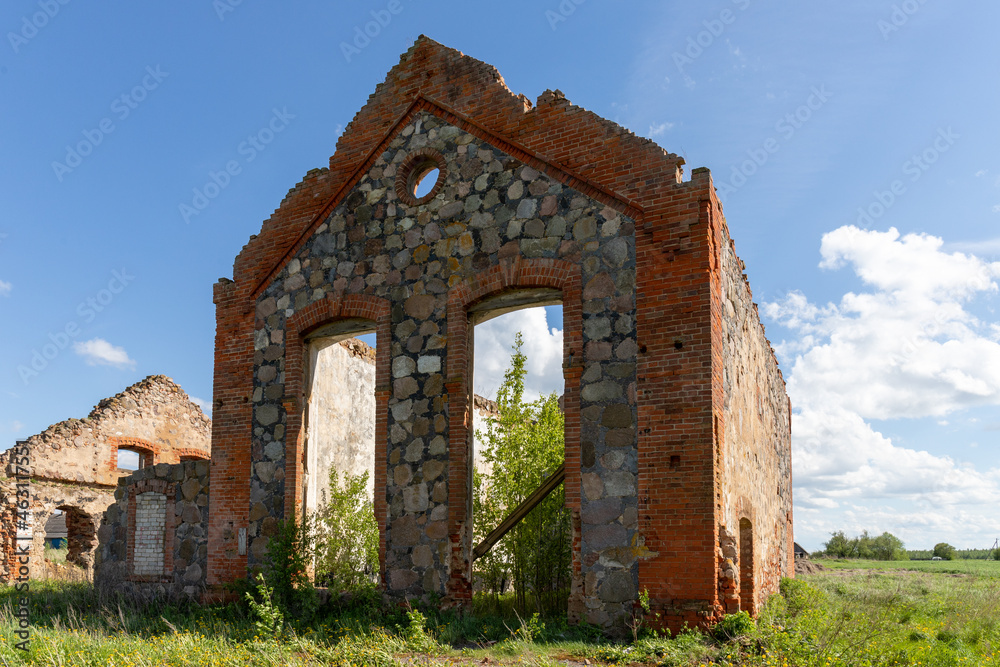 century old abandoned outbuildings made of stone