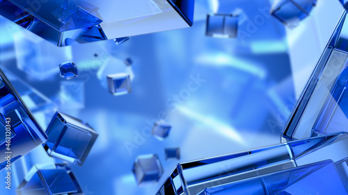 Blue broadcast background.Abstract virtual screen background