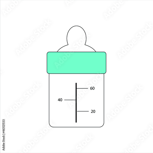 small and simple baby pacifier bottle vector