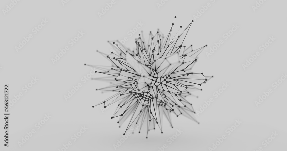 Fototapeta premium 3d wireframe renders DOF