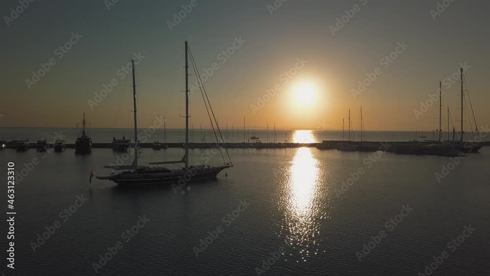 4K Aerial view of Zakynthos city sunrise time 4K Aerial view of Zakynthos city sunrise time