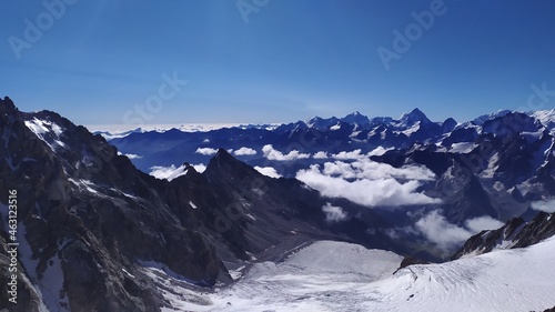 Russia  Caucasus Mountains  view of the Chegem glacier