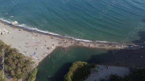 Wallpaper Mural Palms near green river in Preveli, Crete island, Greece Torontodigital.ca