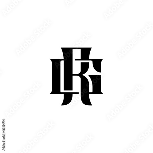 Initials Letter R and G Logo. Black Monogram RG GR Vintage Retro Isolated on White Background. Design vector Illustration.