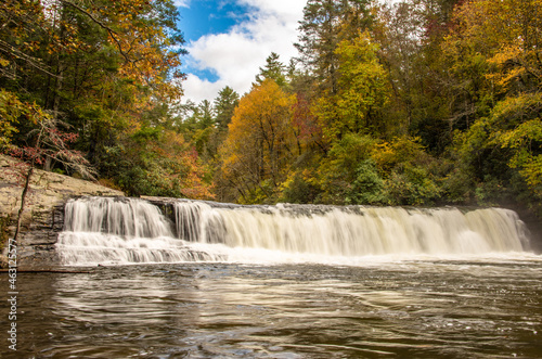Waterfall with blue sky