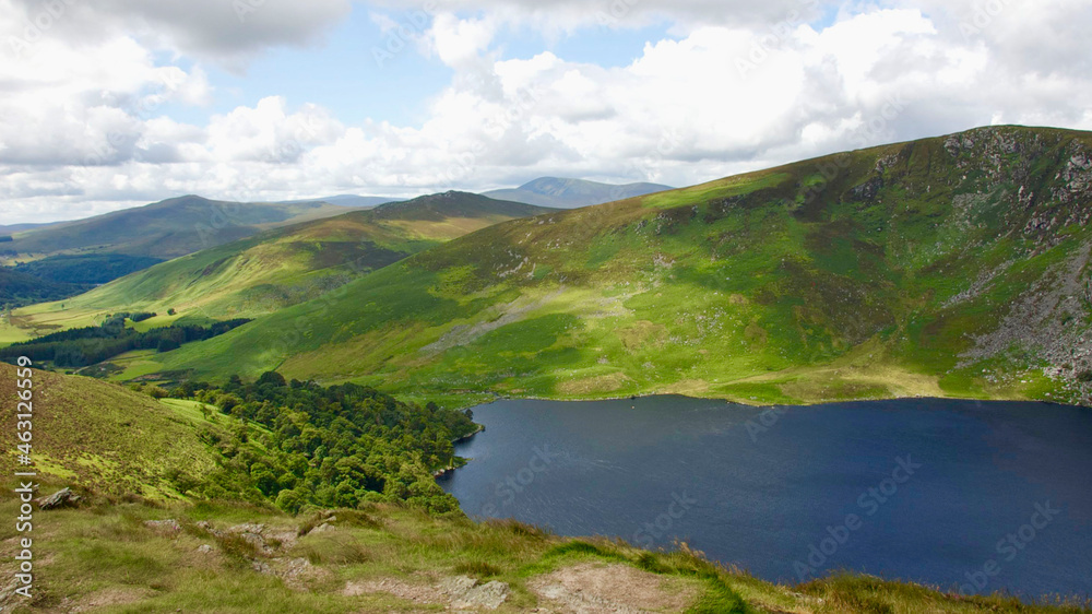 Lough Tay Guinness Lake near Wicklow Mountains in Ireland