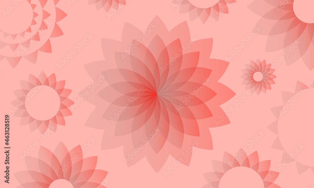 Floral pink background. Poster with gradient flowers. Cute postcard. Floral pink background. Poster with gradient flowers. Cute postcard.
