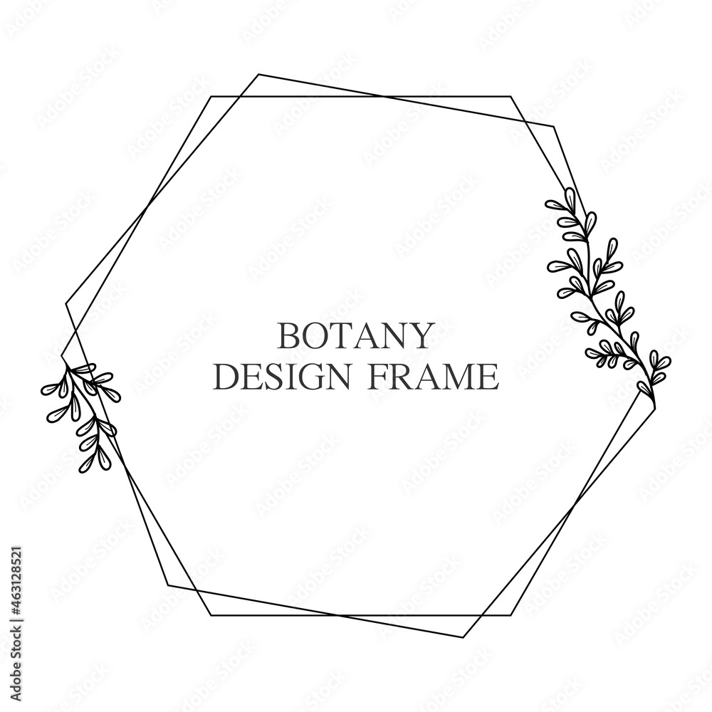 Geometric flower wreath with leaves and branches. Botany round frame isolated on white background. For wedding invitations, postcards, posters, labels of cosmetics and perfumes. Geometric flower wreath with leaves and branches. Botany round frame isolated on white background. For wedding invitations, postcards, posters, labels of cosmetics and perfumes.