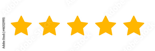 Five Star Rating Illustration Vector
