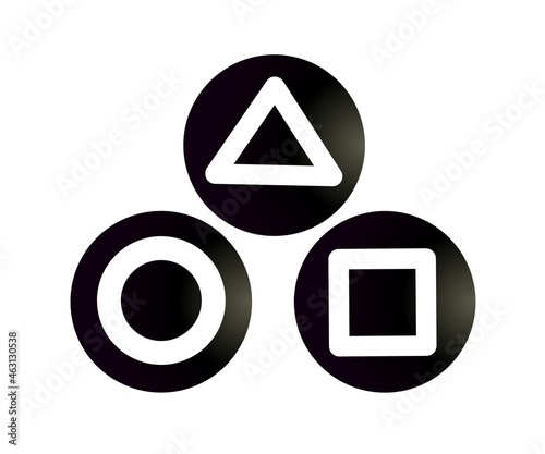 Simple game button icon. vector design illustration.
