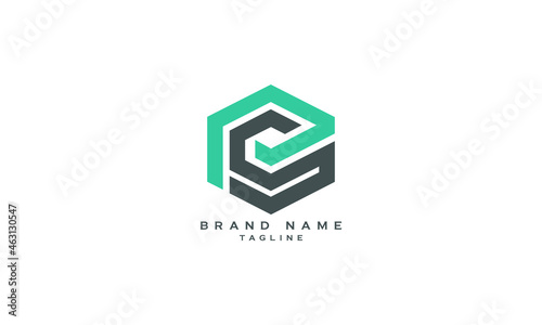 PS, SP, Abstract initial monogram letter alphabet logo design