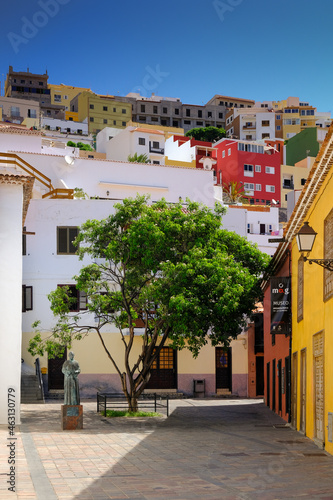 A beautiful street in "San Sebastián de La Gomera" town, in La Gomera island (Canary Islands, Spain) - september 2021.