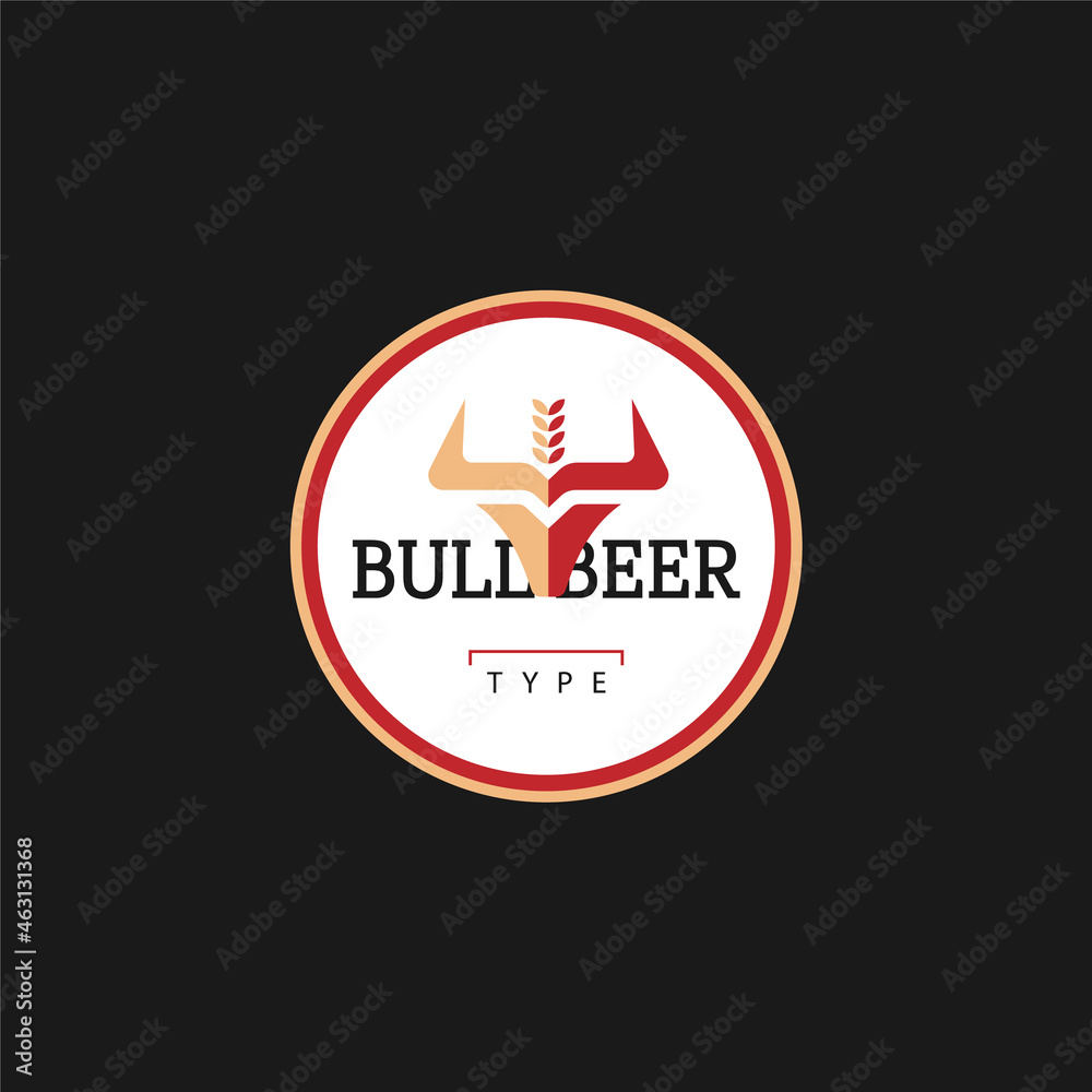 Bull beer. Logo template. Bull beer. Logo template.