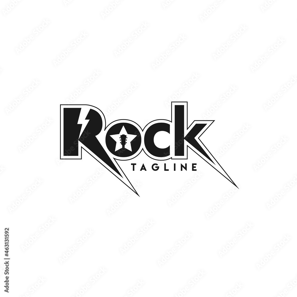 Rock. Logo template. Rock. Logo template.